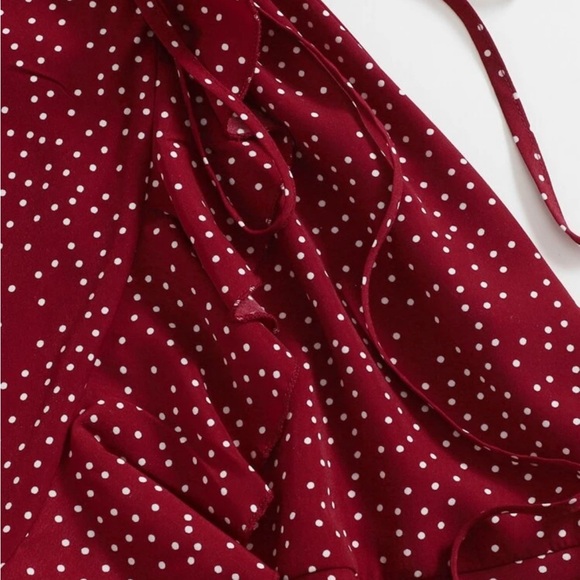 TWO SHEIN Midi Dresses. One red, one blue - Picture 3 of 6